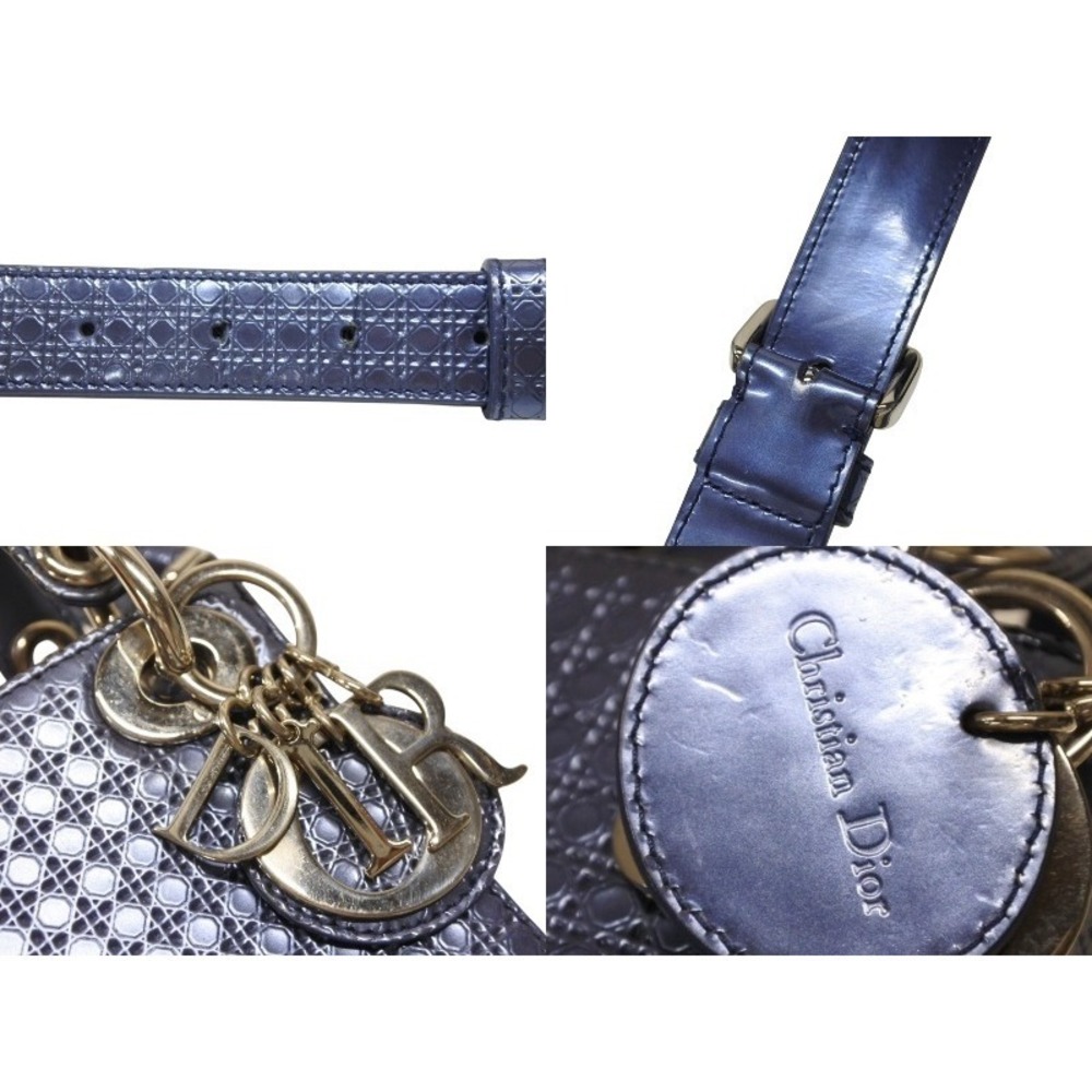 CHRISTIAN DIOR Lady Cannage metallic blue - Picture 7 of 10